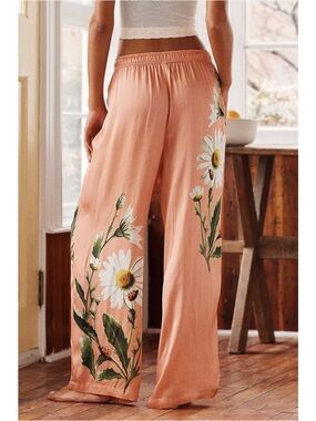 Anthropologie / LyreBird Silky Floral Pajama Pants